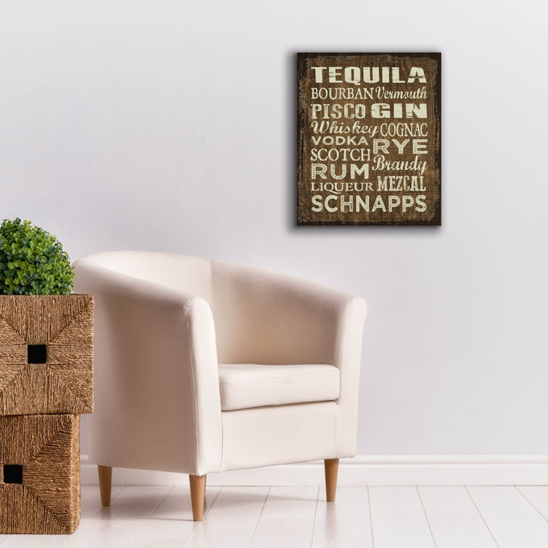  «Liquor Sign 2» par Erin Clark, art mural sur toile, 12 po x 16 po, H 24 po x l 20 po x P 0,75 po