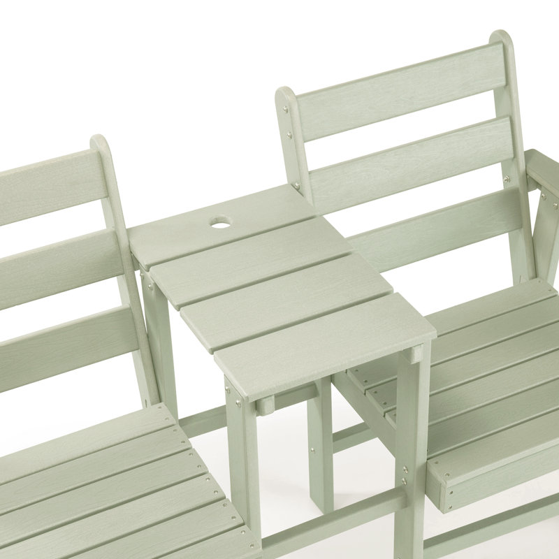 Jack & Jill HDPE Garden Love Seat, Green