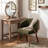 Upholstered Dining Chair with Wooden Legs-1130906504