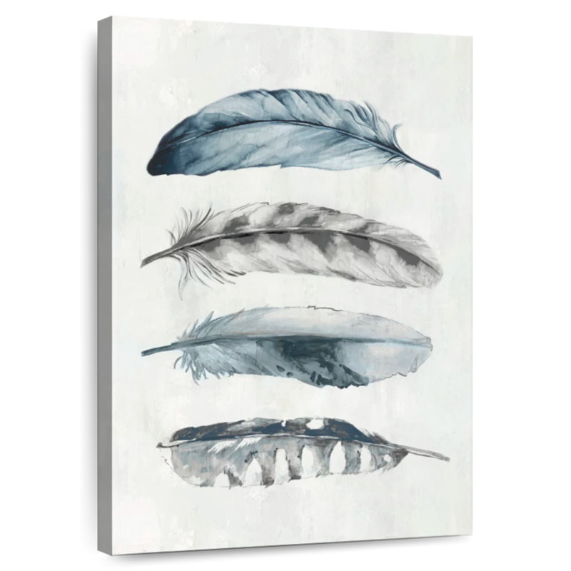 Brampt Indigo Feathers IV, 30" H x 20" W