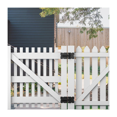 Skysen Stainless Steel Vinyl Wood Fence Self Closing Gate Hinges Black