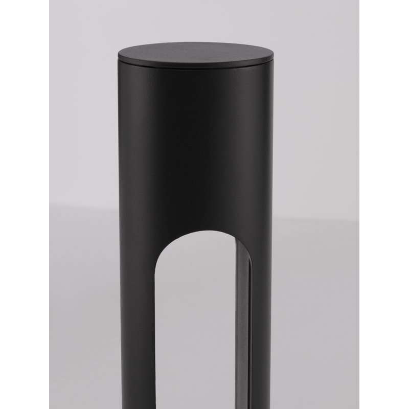 Black Integrated LED Metal Bollard Light, 36cm H x 8cm W x 8cm D