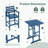 3-Piece HDPE Outdoor Bar Set – 2 Tall Bar Chairs & 1 Square Table, All-Weather Patio Furniture for Poolside, Garden, or Balcony-550980614