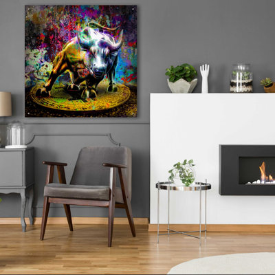 «Bitcoin Bull Market», art mural en verre acrylique