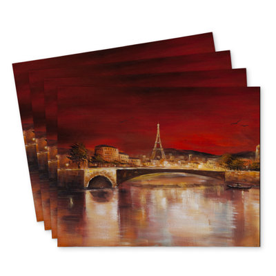 Paris by Red Dawn Polyester Mindaugas Set of 4 - Home Decor