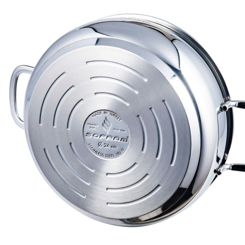 Sofram 5.6 Quart Stainless Steel Stock Pot with Lid