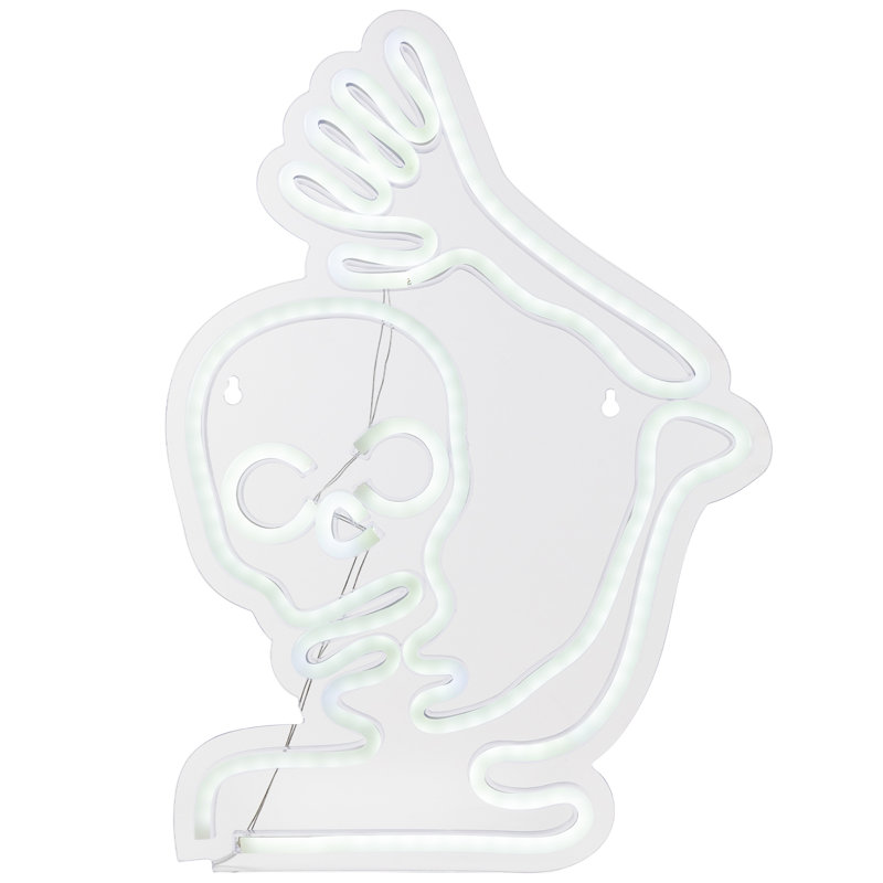 Silhouette de fenêtre squelette d'Halloween 15 po