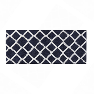 Tapis de bain réversible en microfibre touffetée à poils longs