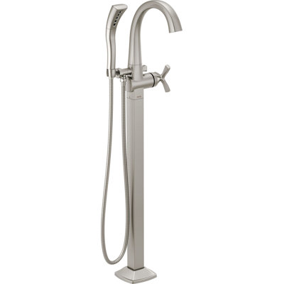 Stryke Single Handle Floor Mounted Freestanding Tub Filler Trim