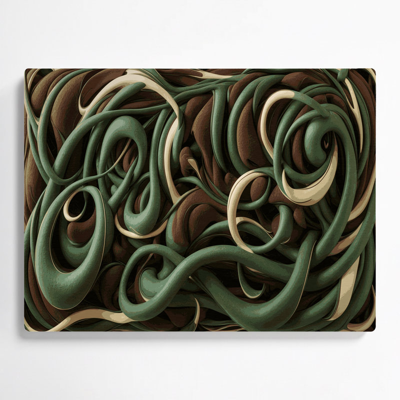 «Biomorphic Abstraction 78», art mural en métal brun, H 16 po x l 20 po