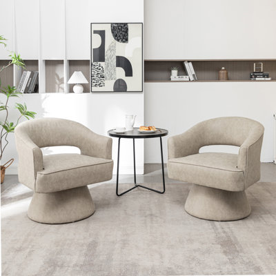 Fauteuil demi-tonneau pivotant de 28 po Kenzlee