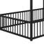 Lit sur pied Montessori adapté aux enfants avec silhouette de maison et clôture-262882694-262882688