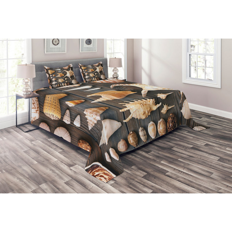 Seashells Coastal Coverlet