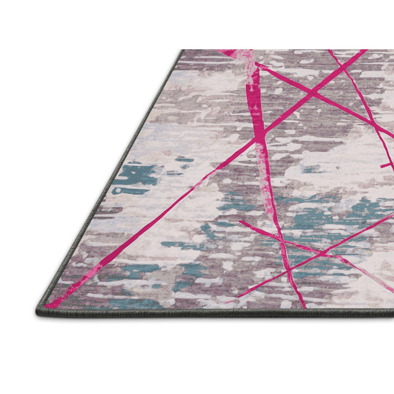 Tapis gris soyeux et moelleux, Carré 4 pi