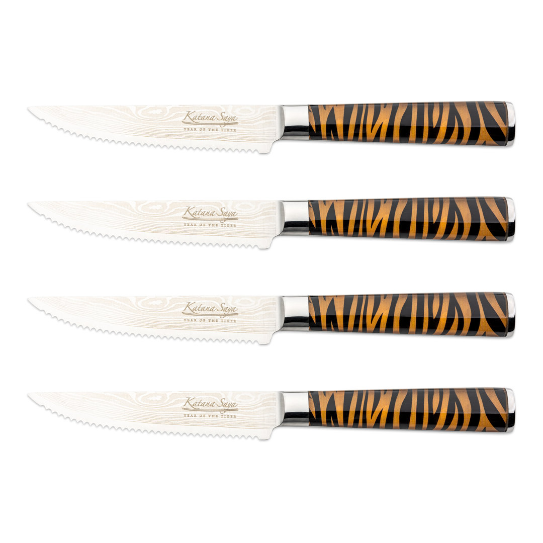 4-tlg. Steakmesser-Set Katana Saya