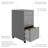 Margey 14.25'' Wide 3 -Drawer Mobile Steel File Cabinet-1433398151
