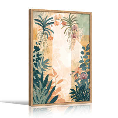 Art floral tropical sur toile, ensemble de 1