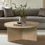 Table basse ronde grège