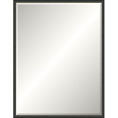 Distressed Black Old World Mirror