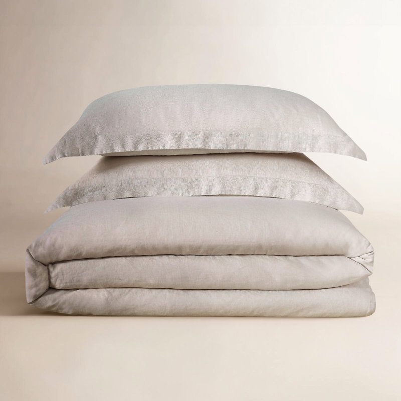 Ensemble de housse de couette de 3 pièces Nena, Naturel, Housse de couette très grand et 2 très grandes t