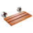 Premium Teak Folding Shower Seat - Heavy Duty Wall Mounted Bench with 440 Lbs Capacity, Space Saving Fold Up Chair for Bathroom