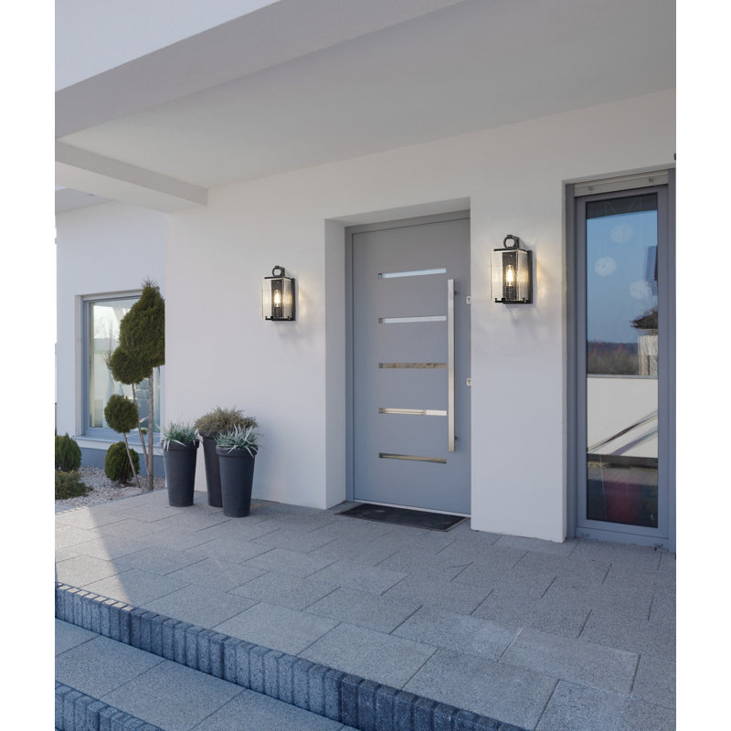 Applique murale d'extérieur 1 lumière Ahmauri, H 12,75 po x l 6,5 po x P 5,75 po
