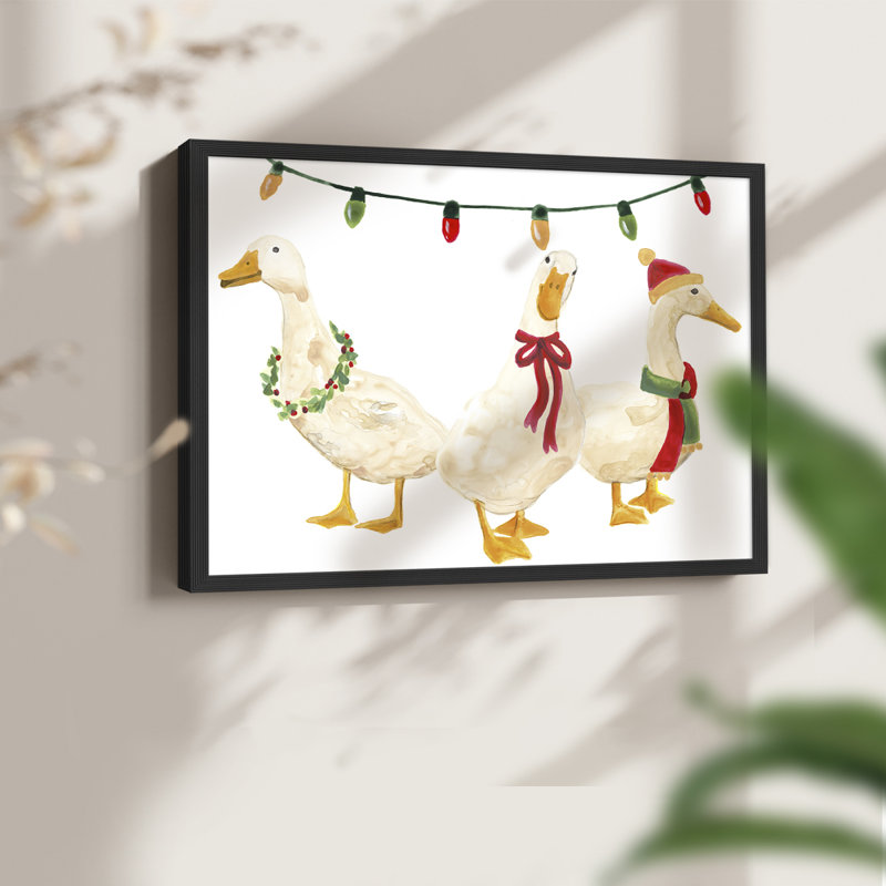 «Merry Quackmas I», reproduction encadrée, H 22 po x l 28 po, Noir