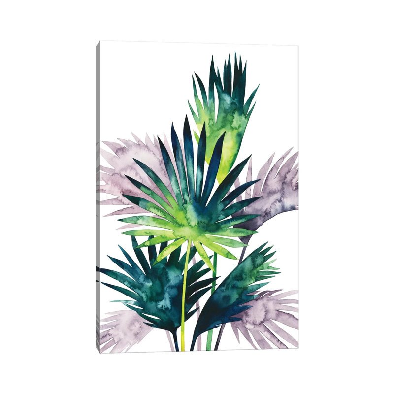 Twilight Palms III by Grace Popp - Wrapped Canvas Painting, 20.32 cm H x 30.48 cm W