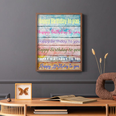 Birthday Song Framed Print - Solid Wood