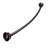 Utopia Alley Rustproof Fixed Mount Single Curved Shower Rod, Aluminum, adjustable from 45" to 72" Wide-20942065