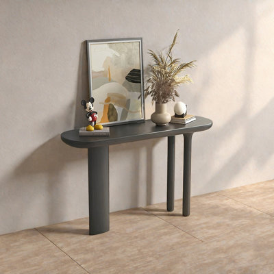 Console rétro en bois massif minimaliste
