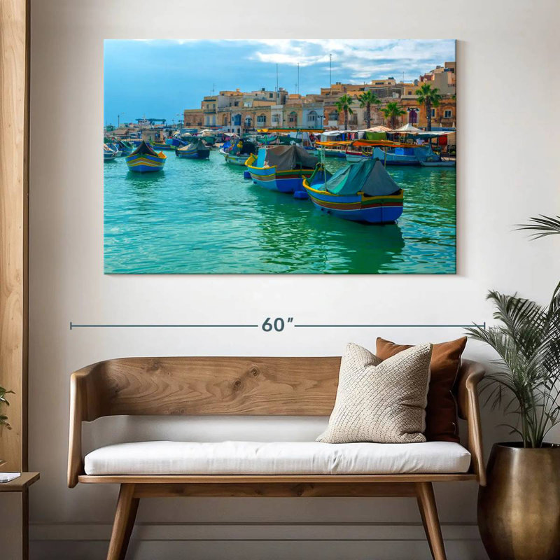 Mehar Malta Fishing Boats, 34" H x 51" W