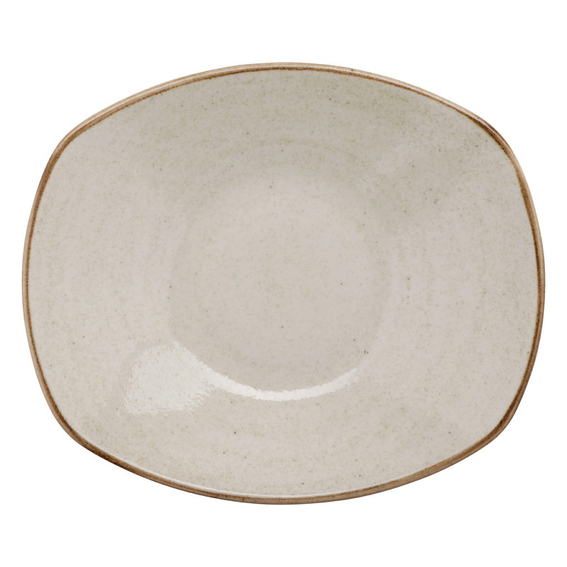 GET Bol à pâtes en porcelaine haute résistance, 34 onces, beige (ensemble de 12)