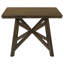Kana 5Pc Counter Height Table Set, Brown Wood, 4 Grey Fabric Chairs