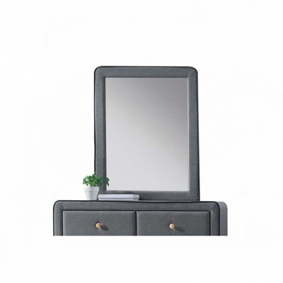 Light Gray Fabric Mirror