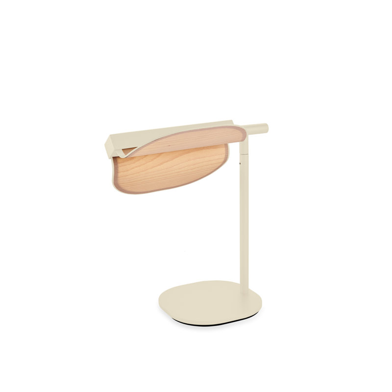 Omma LED Table Lamp, Matte Black, Natural Beech