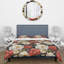 Ensemble de housse de couette beige et rouge clair-101532796