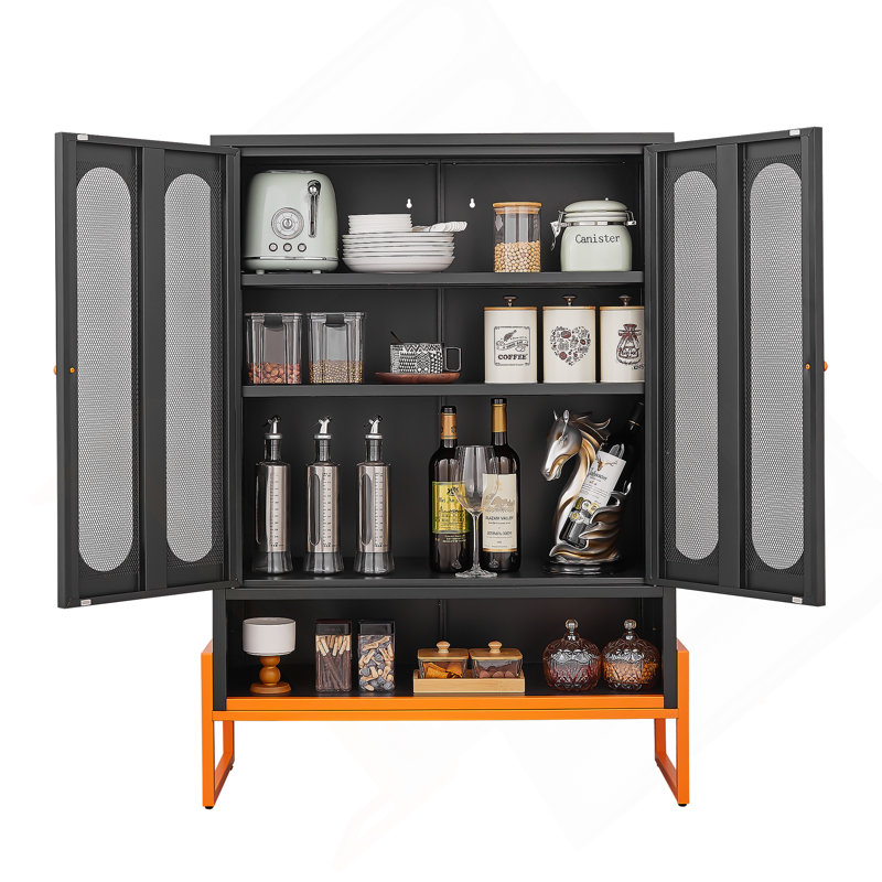Armoire à chaussures à porte en maille à double face avec cloisons mobiles à double couche, base creuse pour une conception résistante à l'humidité et aux séismes, compatible avec les balais pour le salon
