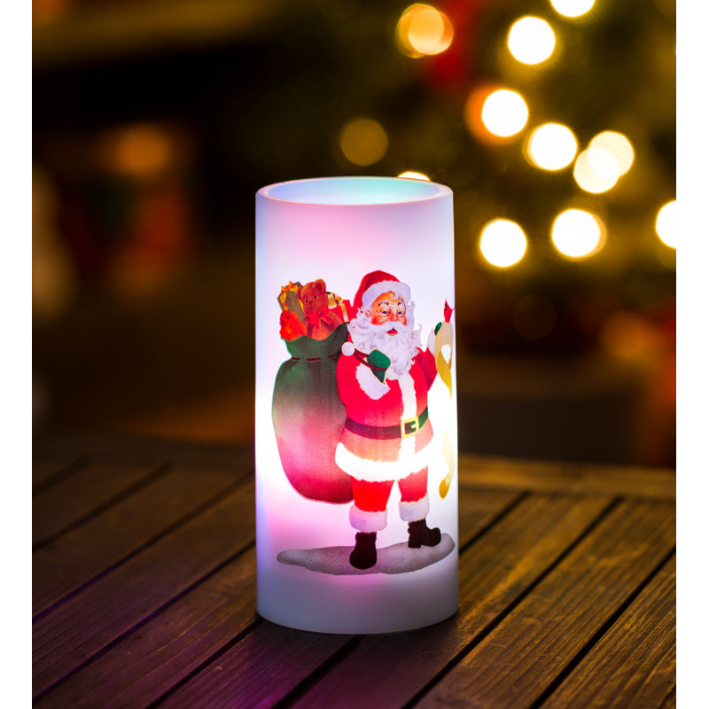 Santa Pillar Table Décor