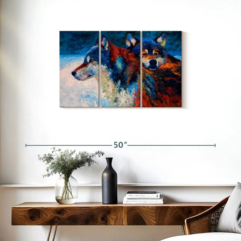 The Wolves, 20" H x 33" W