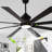 72" Black Industrial Windmill Large Ceiling Fan with LED Light and Remote Control 6-speed Reversible DC Motor