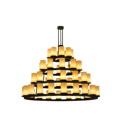 52 - Light Wagon Wheel Chandelier