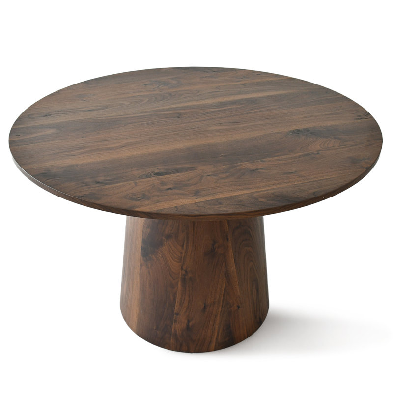Ensemble de table de salle à manger à piédestal rond 5 pièces Benvinda, Gris