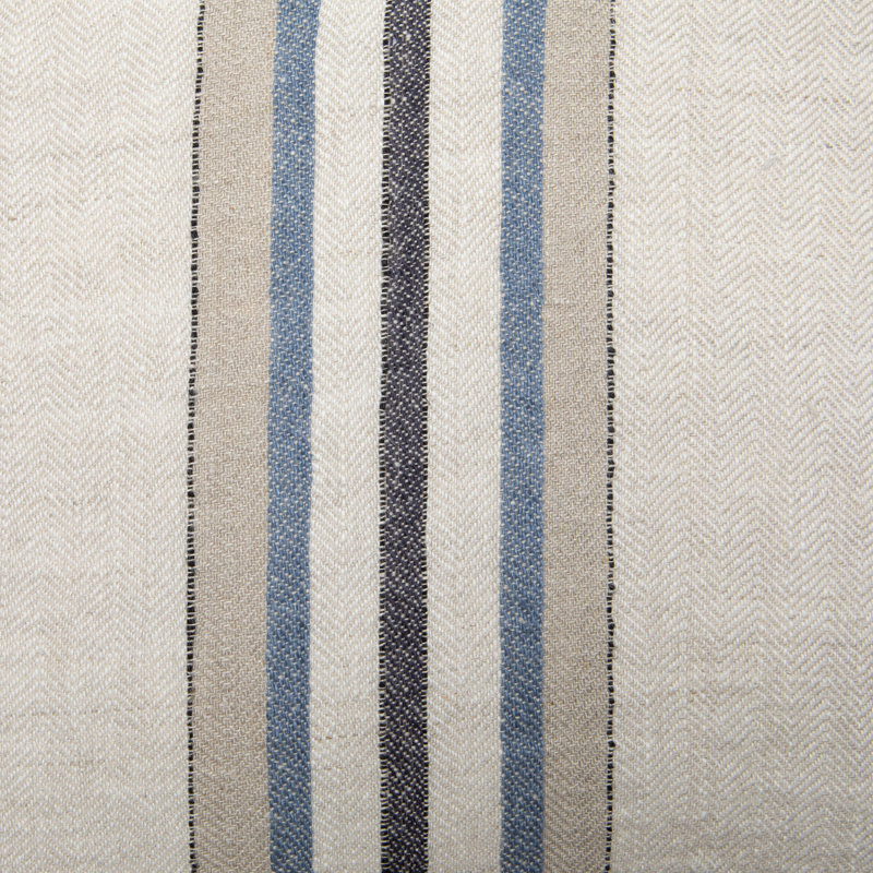 Trio Stripe Linen Square Pillow Cover & Insert
