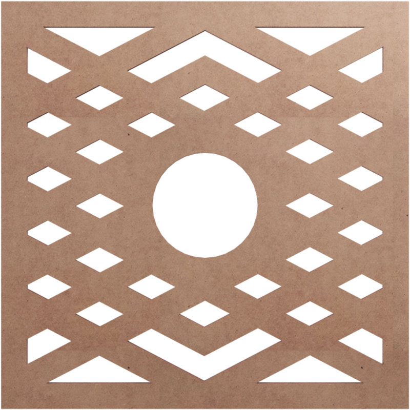 Médaillon de plafond en bois à chevron hickory 20 po x 5 pi 8 po x P 1/4 po, Bois (qualité peinture)