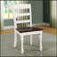 Ensemble de chaises d'appoint à dossier échelle cacao foncé et blanc combinant élégance classique, durabilité moderne et sièges confortables