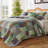 Greenland Home Fashions Jasmin Jade 3-Piece Queen Size Quilt Set 90x90 + 20x26 (2)-733193565