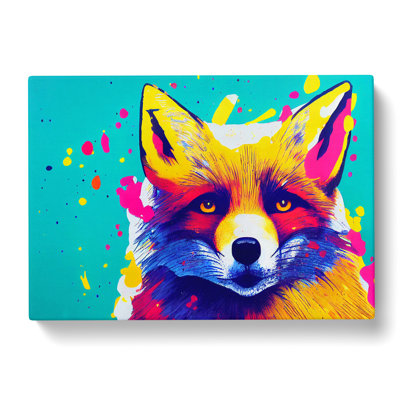 Fox Splashed Vol.5 Abstract - Wrapped Canvas