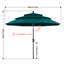 Parasol de marché en oléfine 9 'à 3 niveaux avec inclinaison et manivelle-1392336076