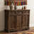 Brown Solid Wood Shoe Storage Bench-434554820